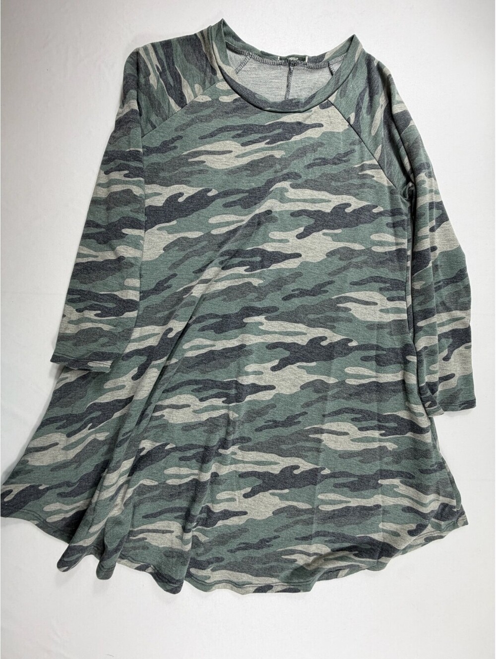 Jodifl Women's Camouflage Long Sleeve Tunic Top Small